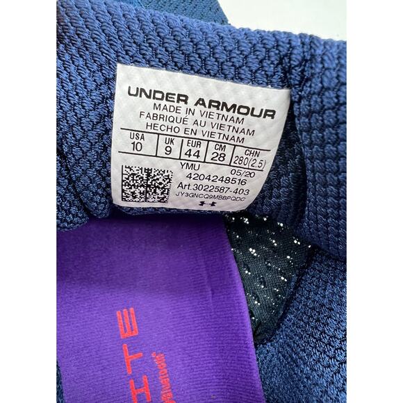 Under Armour HOVR Infinite 2 Bluetooth Men's Shoes Blue 3022587-403 Size 10 - Picture 3 of 12